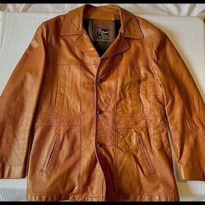 Vintage Genuine Leather Jacket Reeds Sportswear